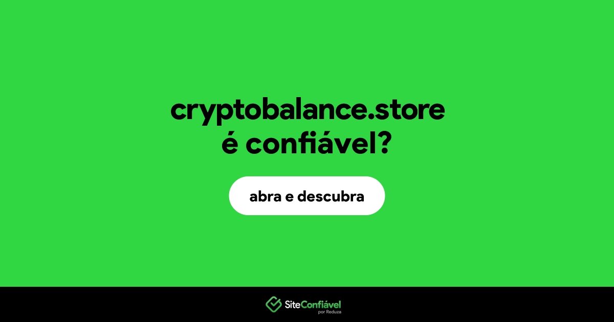O site cryptobalance.store é confiável?