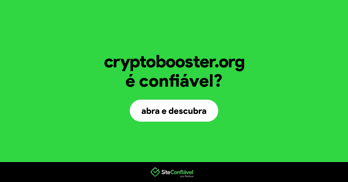 O site cryptobooster.org é confiável?
