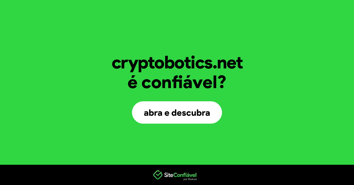 O site cryptobotics.net é confiável?
