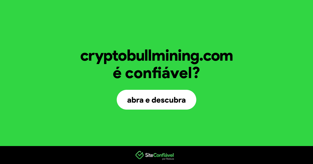 O site cryptobullmining.com é confiável?