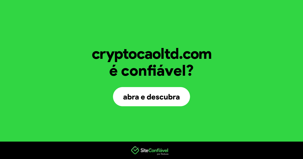 O site cryptocaoltd.com é confiável?