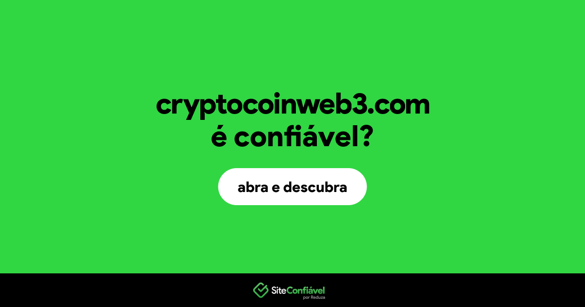 O site cryptocoinweb3.com é confiável?