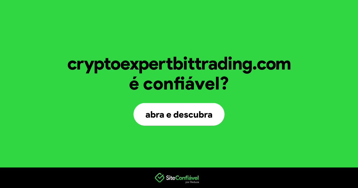 O site cryptoexpertbittrading.com é confiável?
