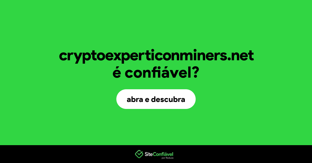 O site cryptoexperticonminers.net é confiável?