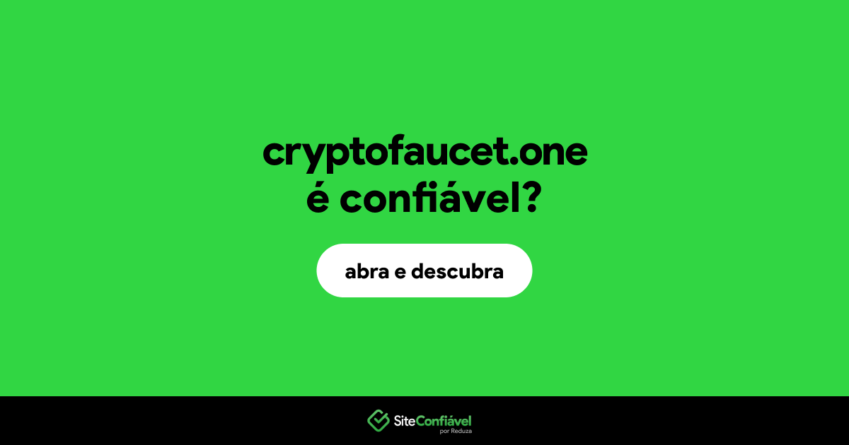 O site cryptofaucet.one é confiável?