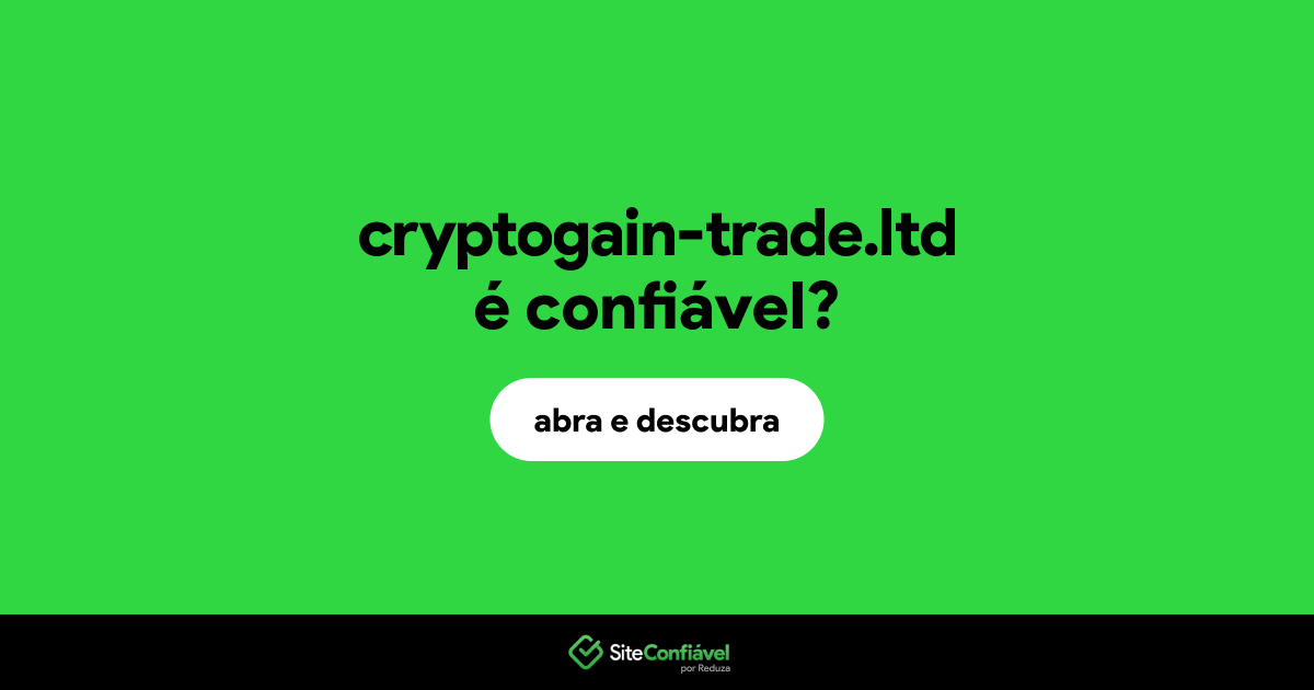 O site cryptogain-trade.ltd é confiável?