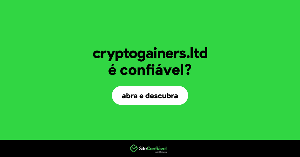O site cryptogainers.ltd é confiável?