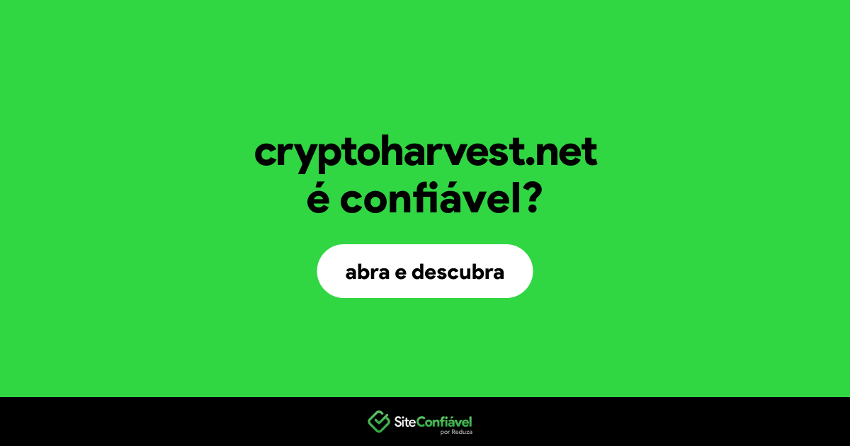 O site cryptoharvest.net é confiável?