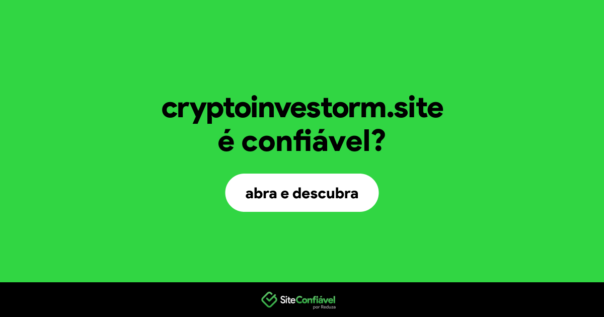 O site cryptoinvestorm.site é confiável?