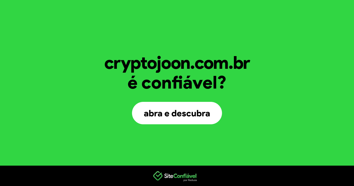 O site cryptojoon.com.br é confiável?