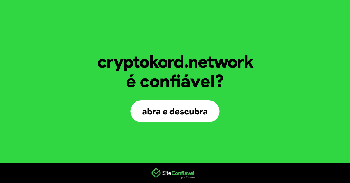 O site cryptokord.network é confiável?