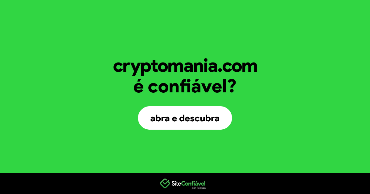 O site cryptomania.com é confiável?