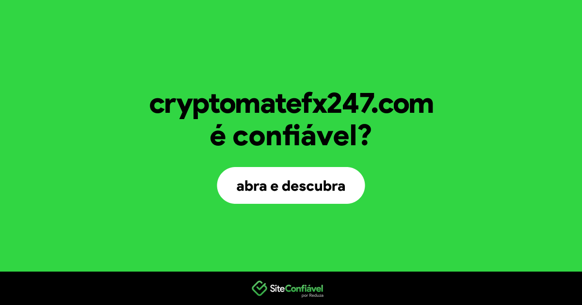 O site cryptomatefx247.com é confiável?