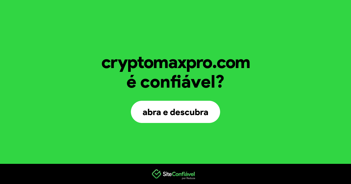 O site cryptomaxpro.com é confiável?