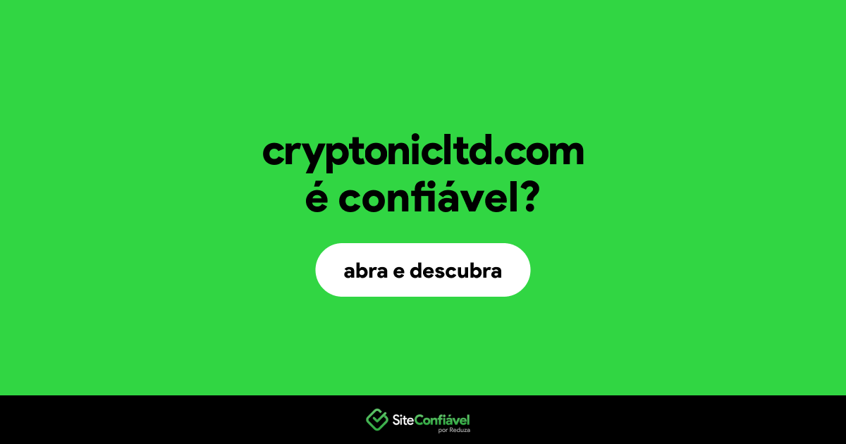 O site cryptonicltd.com é confiável?