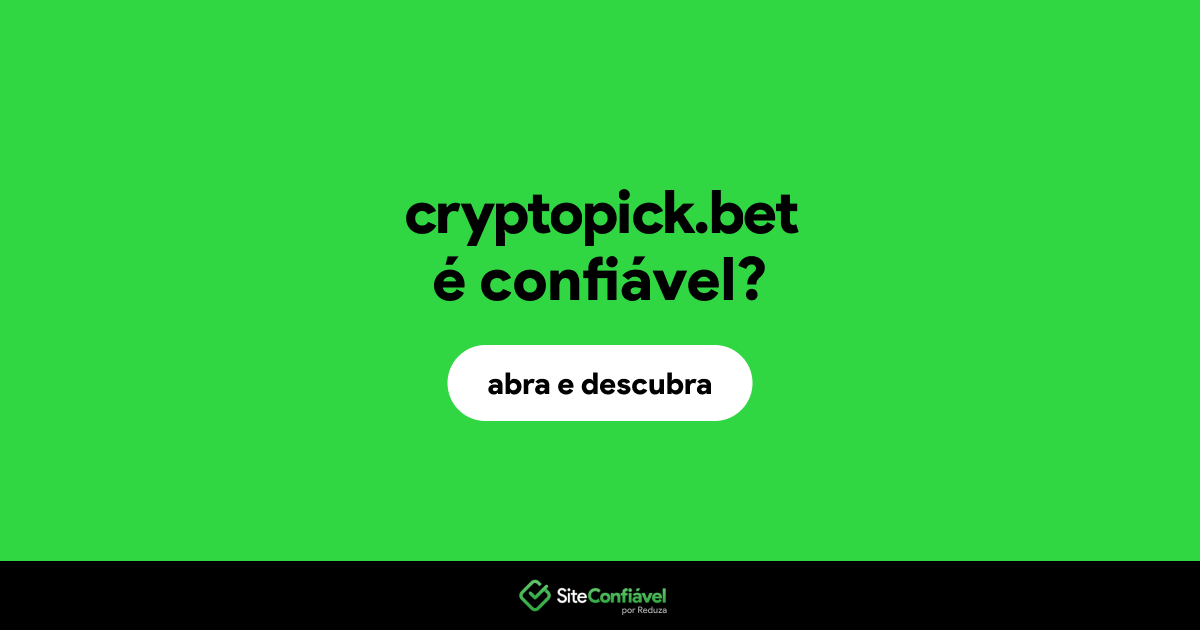 O site cryptopick.bet é confiável?