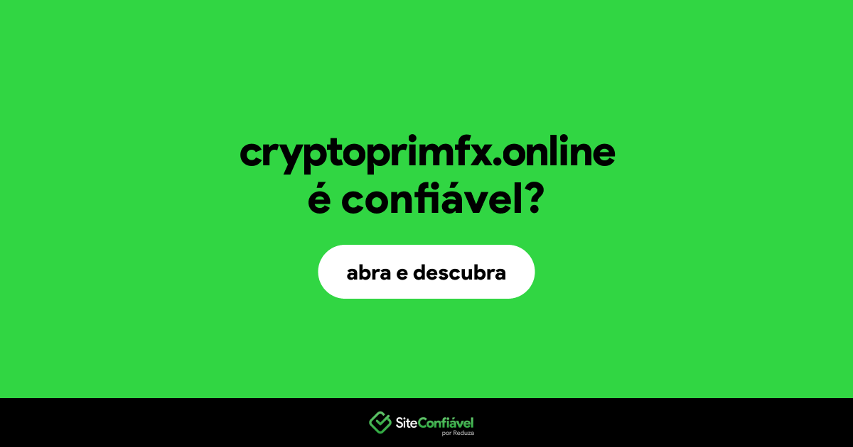 O site cryptoprimfx.online é confiável?