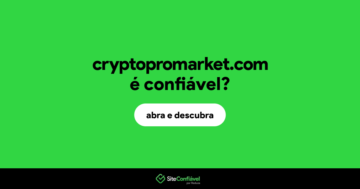 O site cryptopromarket.com é confiável?