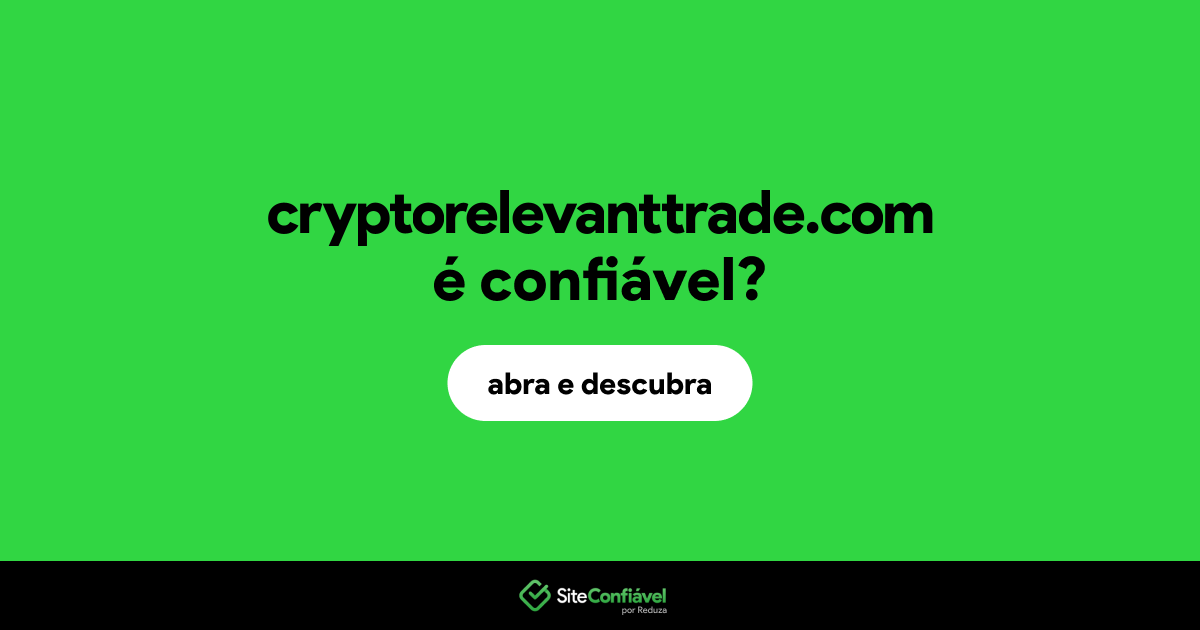 O site cryptorelevanttrade.com é confiável?
