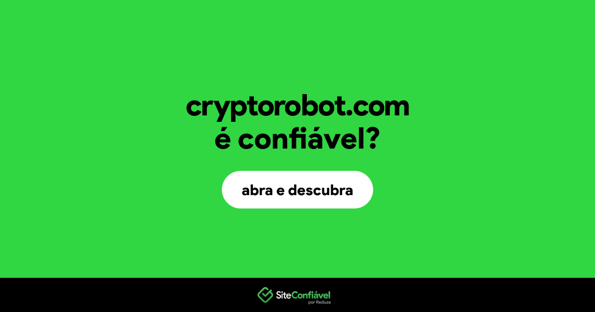 O site cryptorobot.com é confiável?