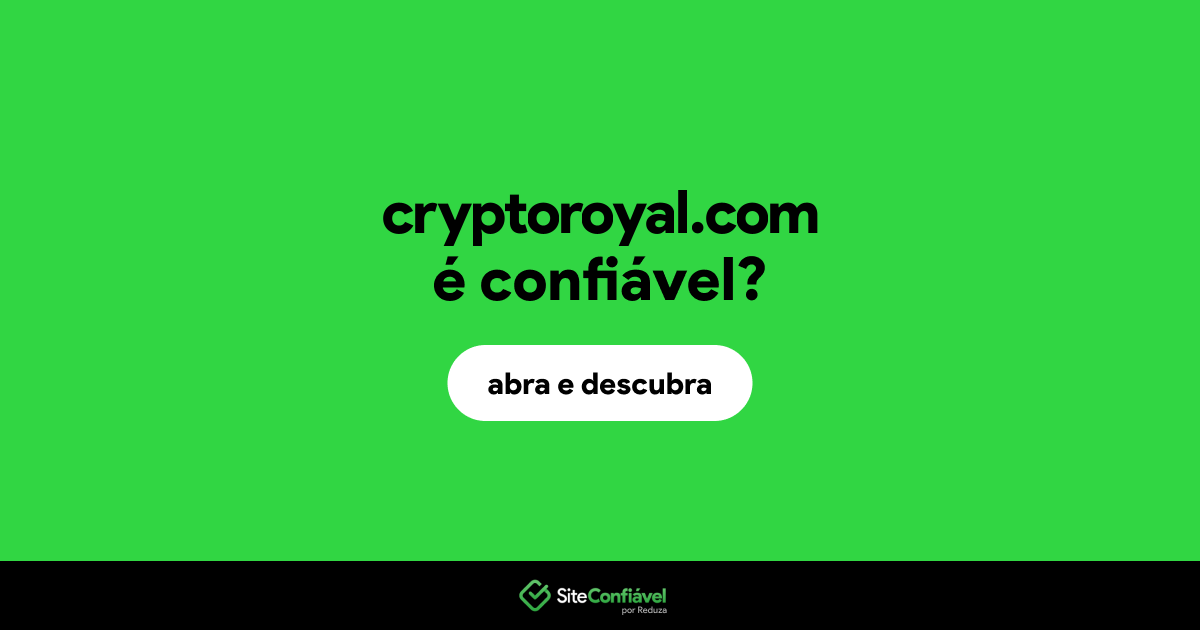 O site cryptoroyal.com é confiável?
