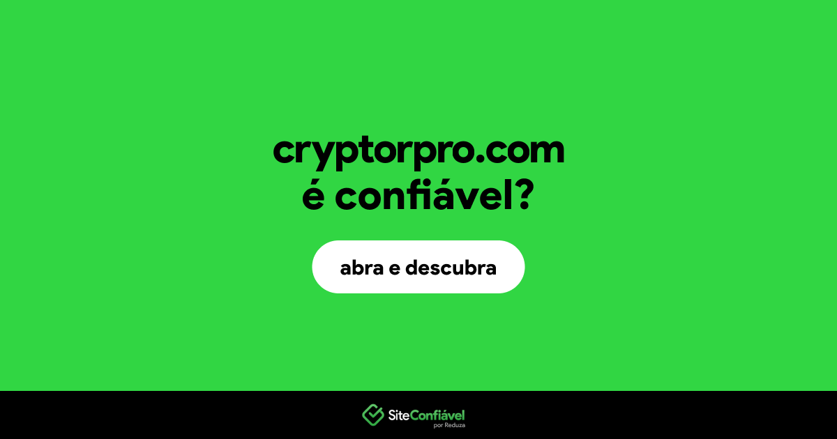 O site cryptorpro.com é confiável?
