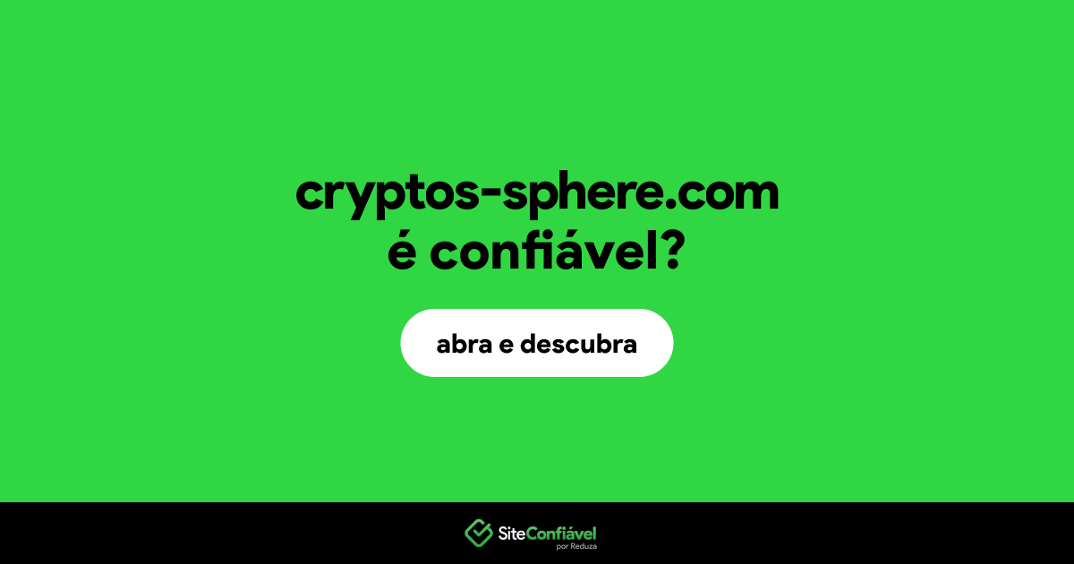 O site cryptos-sphere.com é confiável?