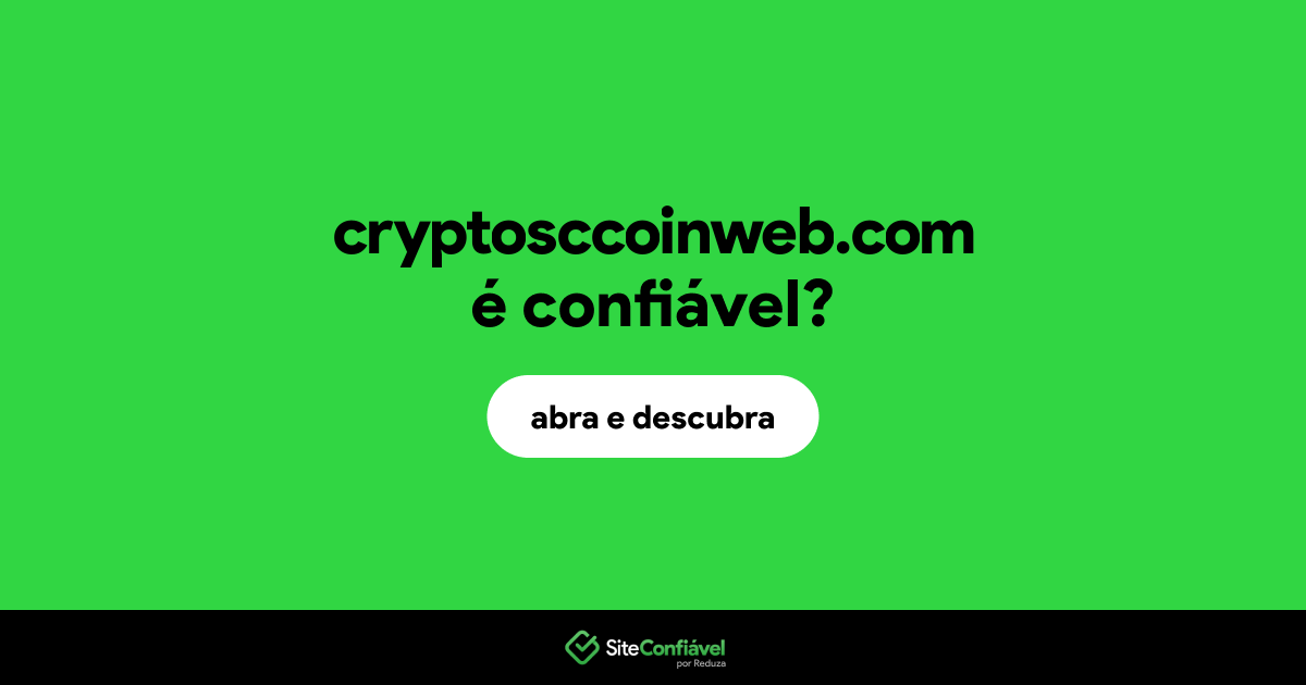 O site cryptosccoinweb.com é confiável?