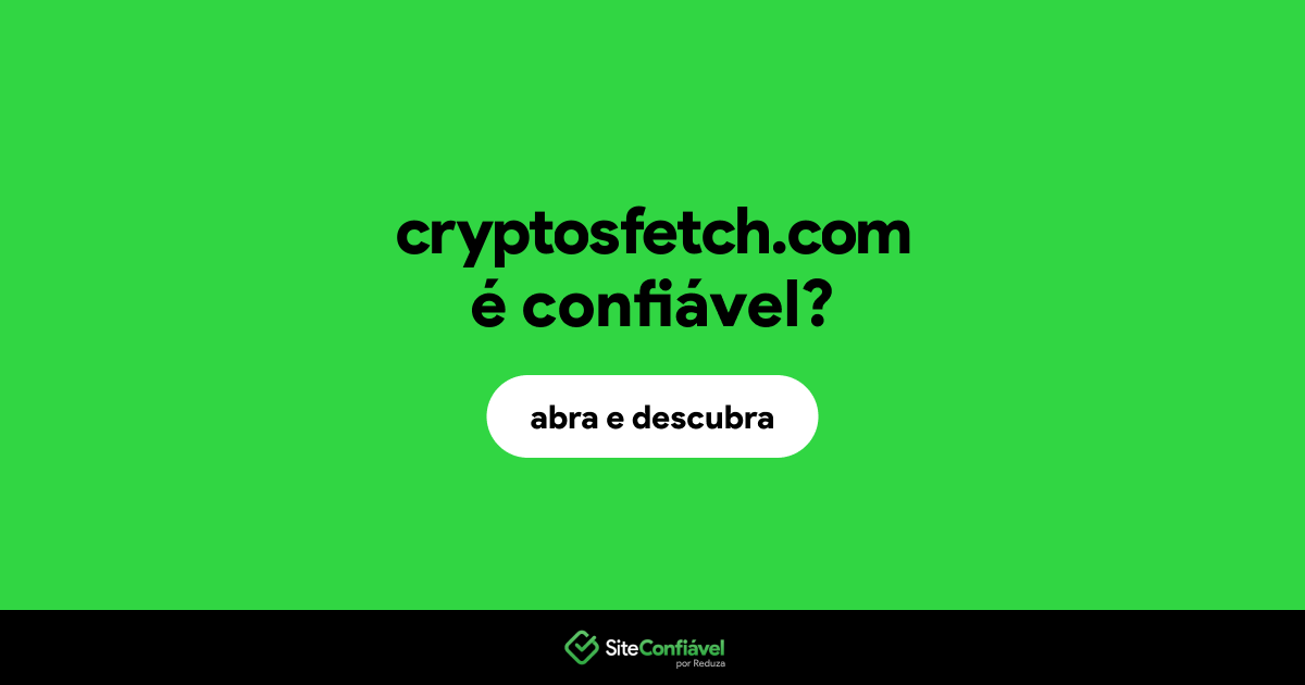 O site cryptosfetch.com é confiável?