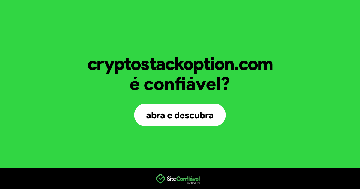 O site cryptostackoption.com é confiável?