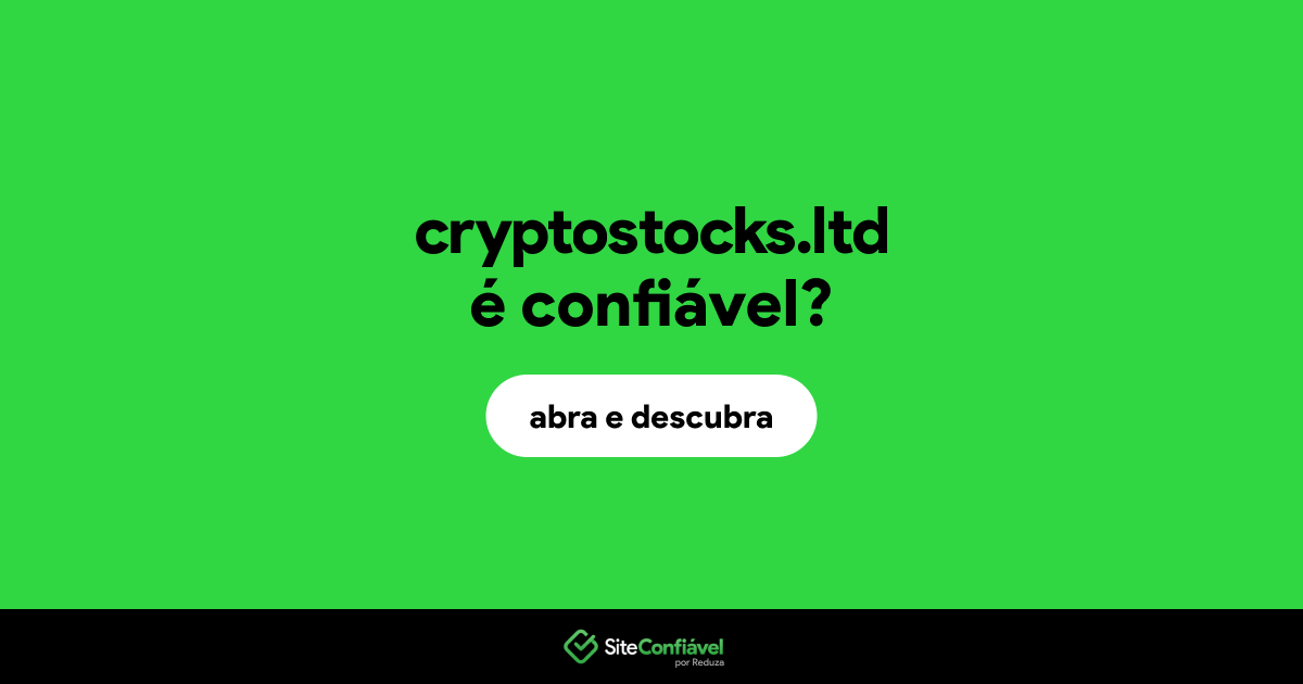 O site cryptostocks.ltd é confiável?