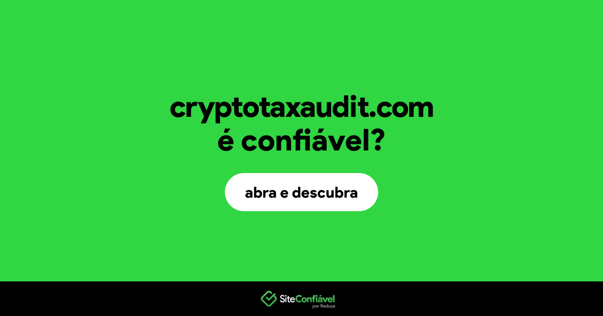 O site cryptotaxaudit.com é confiável?