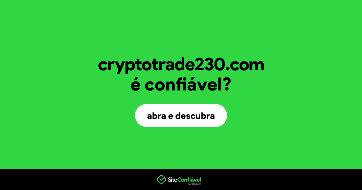 O site cryptotrade230.com é confiável?