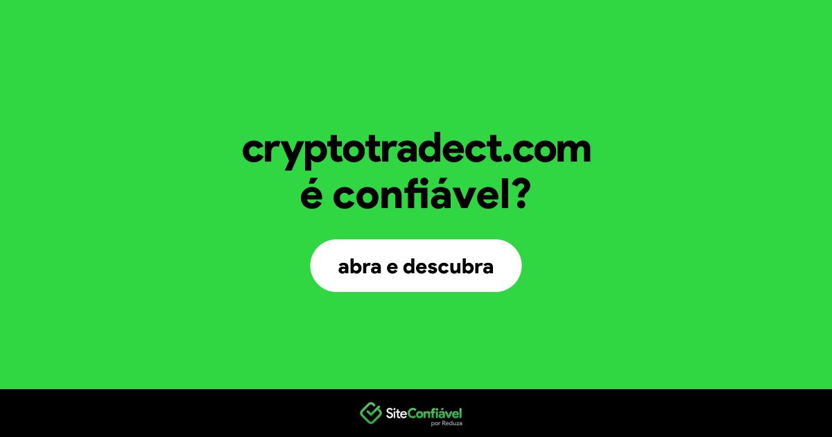 O site cryptotradect.com é confiável?