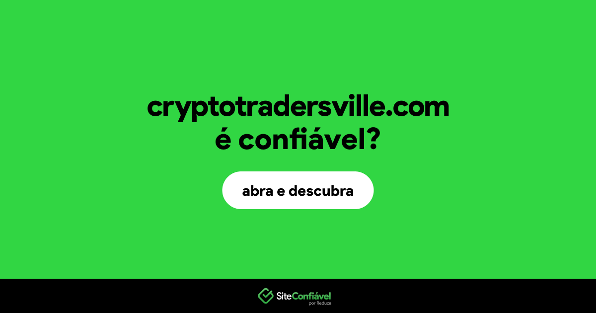 O site cryptotradersville.com é confiável?
