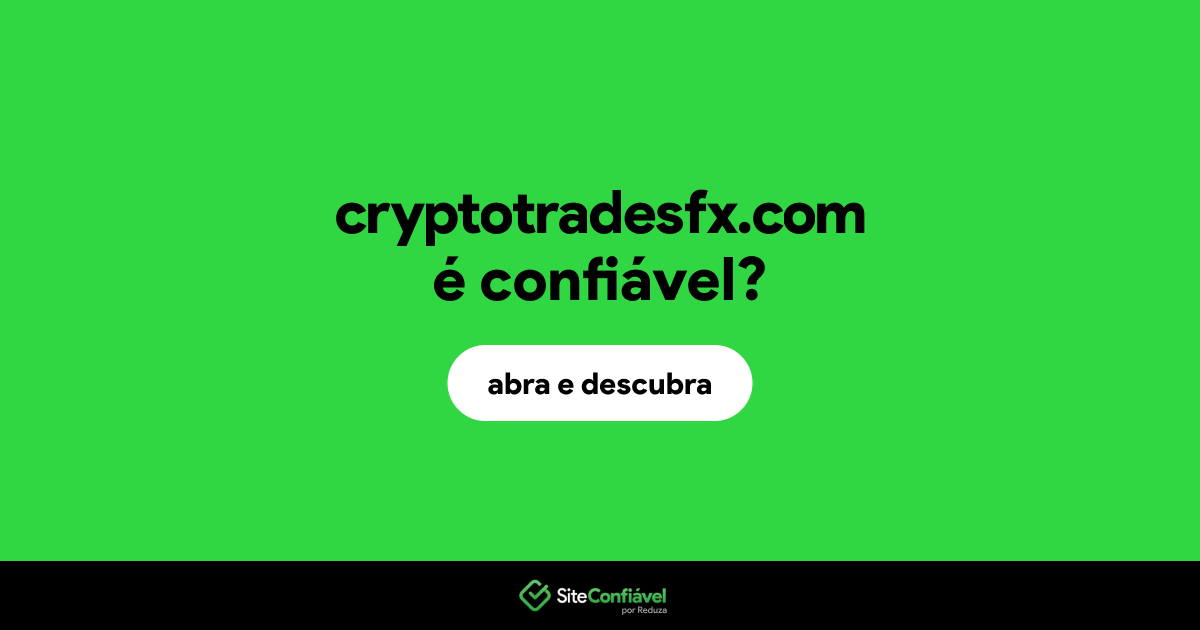 O site cryptotradesfx.com é confiável?