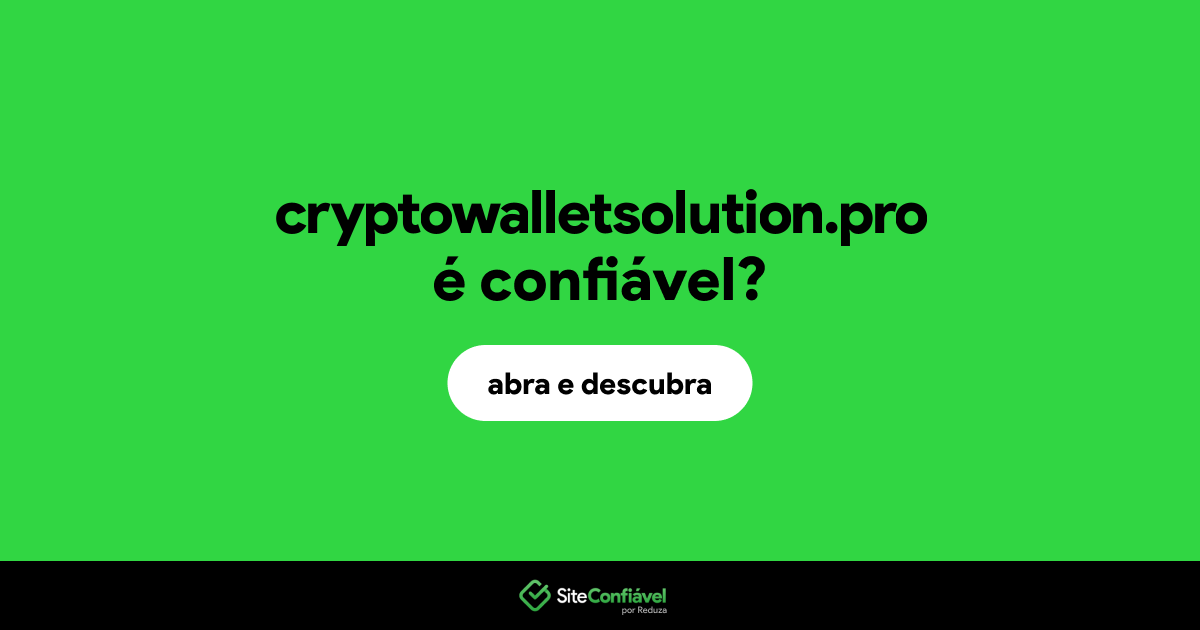 O site cryptowalletsolution.pro é confiável?