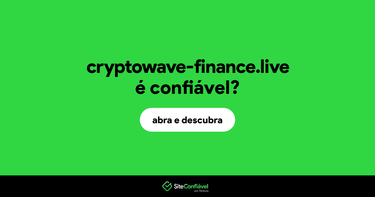 O site cryptowave-finance.live é confiável?