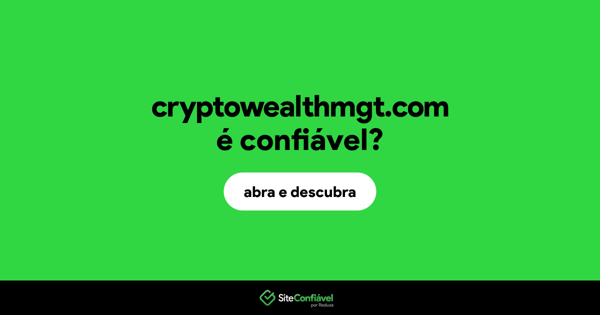 O site cryptowealthmgt.com é confiável?