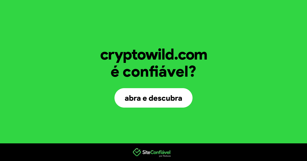 O site cryptowild.com é confiável?