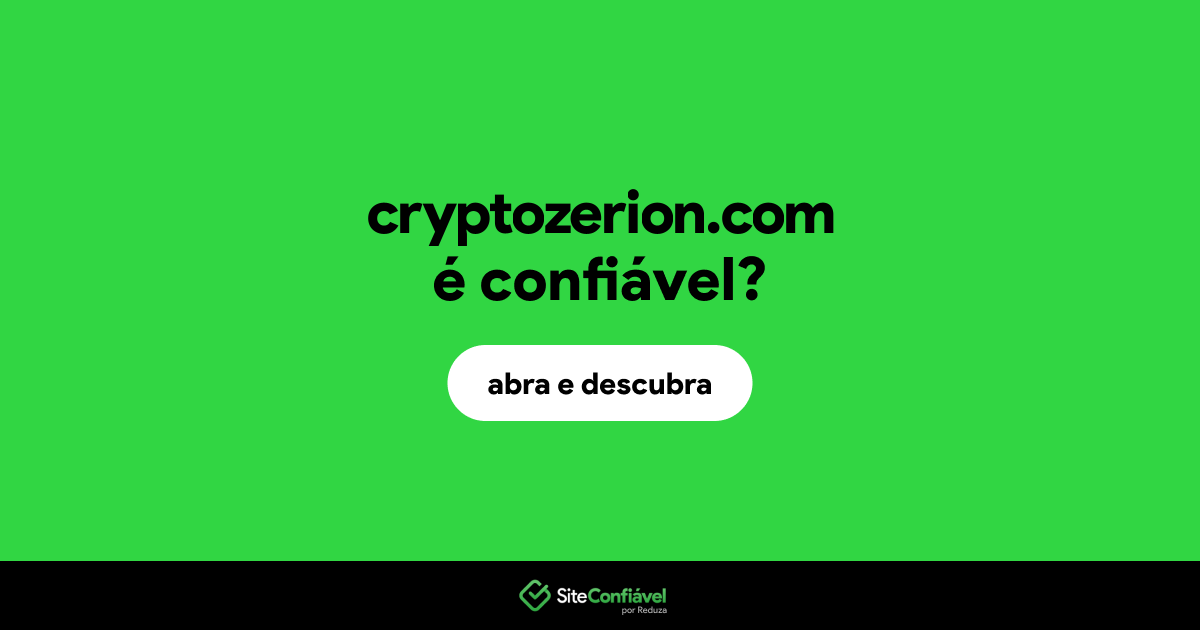 O site cryptozerion.com é confiável?