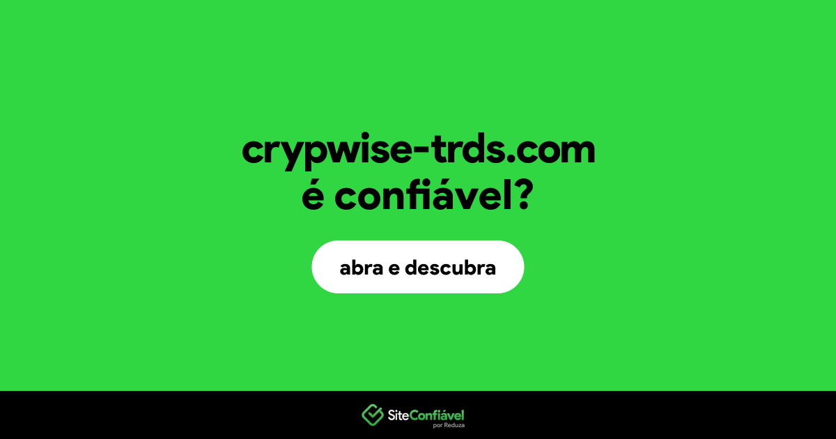 O site crypwise-trds.com é confiável?