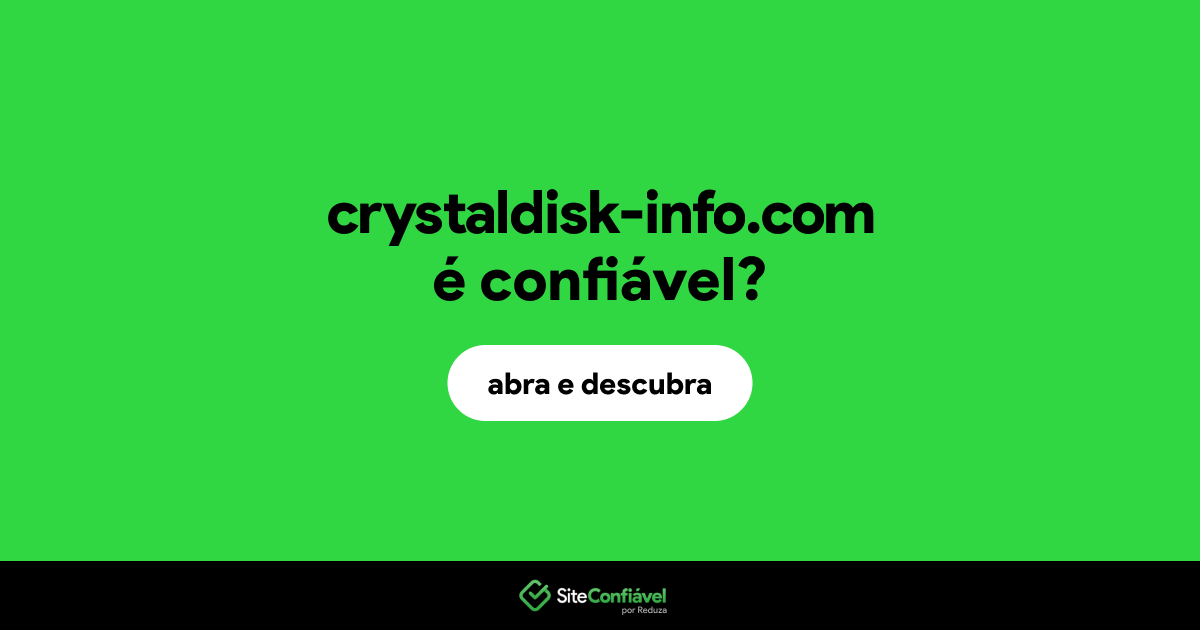O site crystaldisk-info.com é confiável?