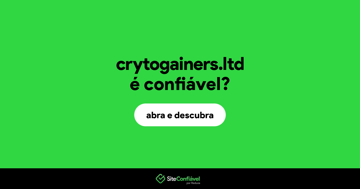 O site crytogainers.ltd é confiável?