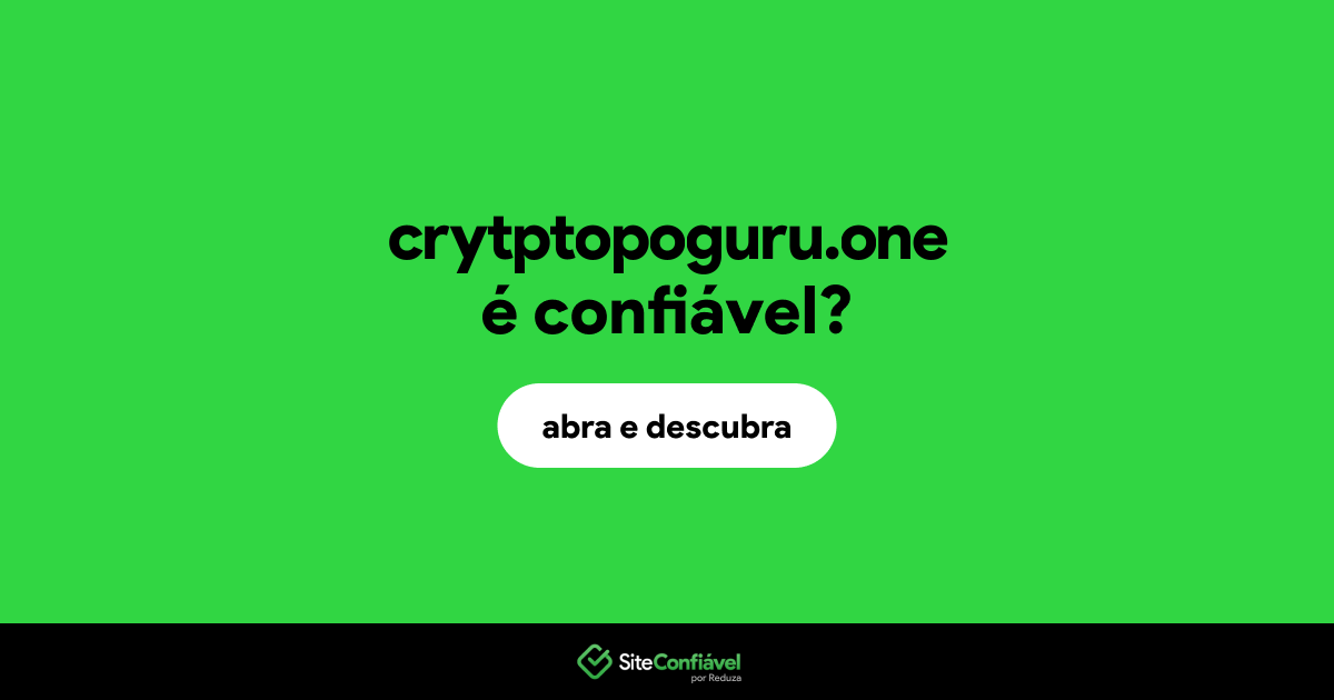 O site crytptopoguru.one é confiável?
