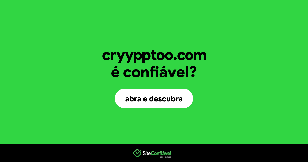 O site cryypptoo.com é confiável?