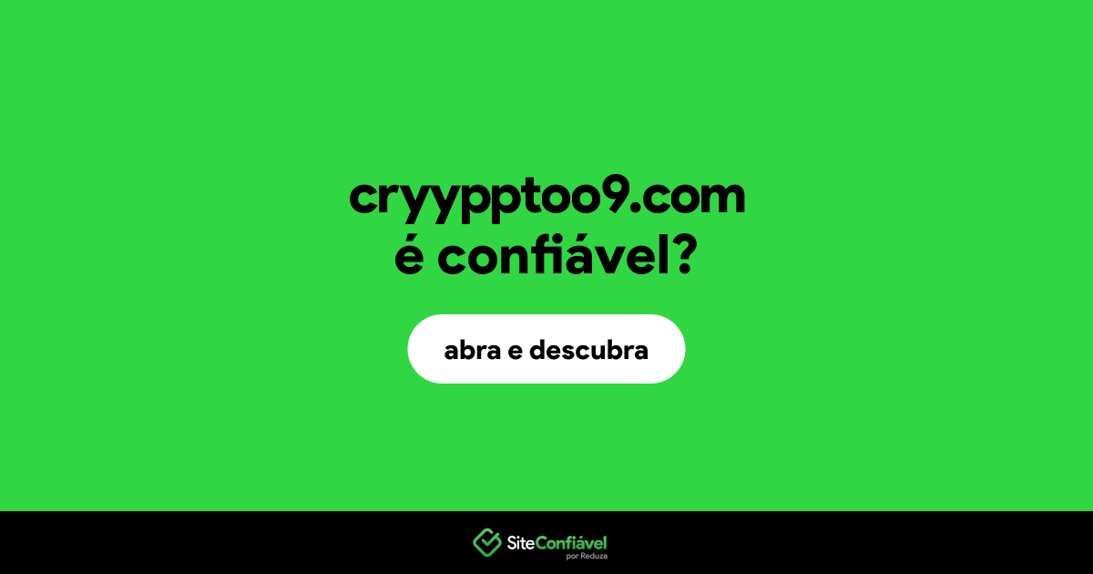 O site cryypptoo9.com é confiável?