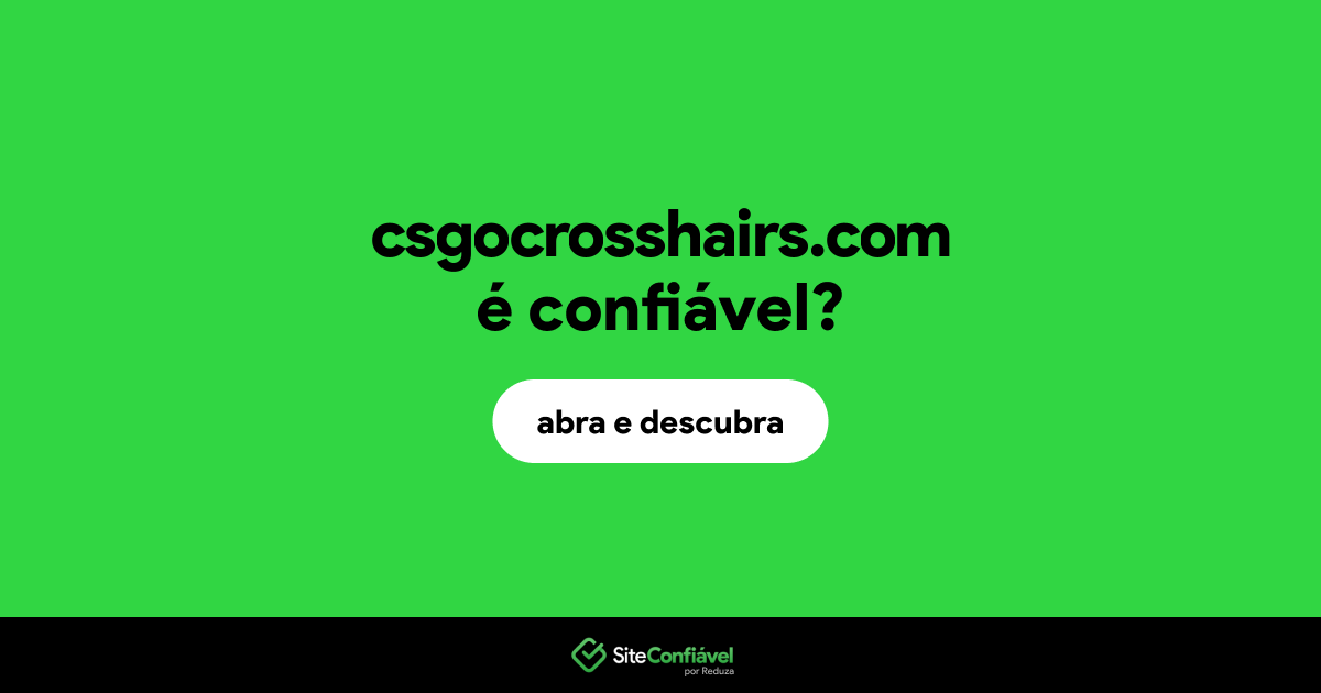 O site csgocrosshairs.com é confiável?
