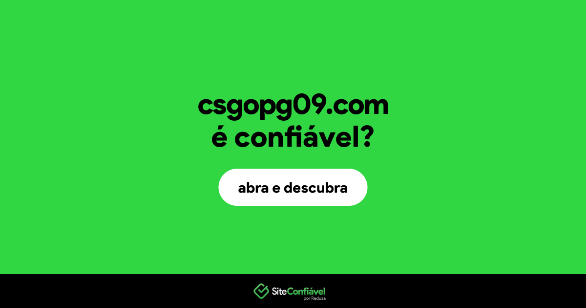 O site csgopg09.com é confiável?