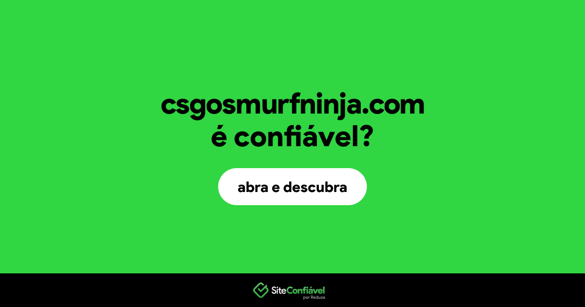 O site csgosmurfninja.com é confiável?